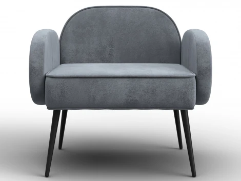 Кресло Лига-086 (Фанера/Металл/Велюр/Серый) Лига Диванов 132439