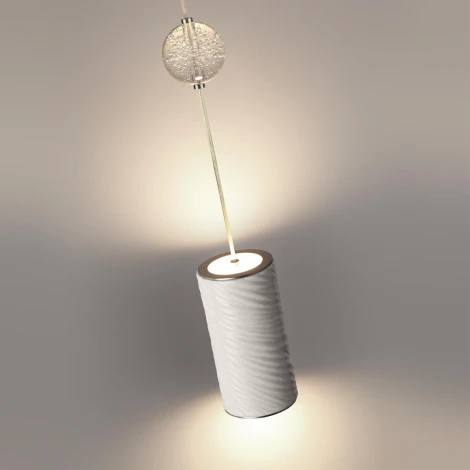 Подвесной светильник Odeon Light Riviera 5451/18L белый/никель/металл/керамика/хрусталь/акрил LED x 18W 2000К/3000K/4000K/переключ