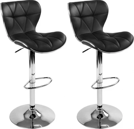 Набор из 2 стульев барных Serenity Echo Hesby Экокожа/Черный арт.HSBI_B002_black_2