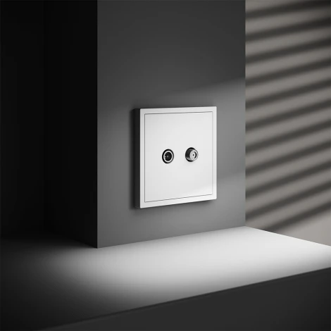 Розетка телевизионнная оконечная TV+SAT (белый матовый) Voltum S70 VLS060402