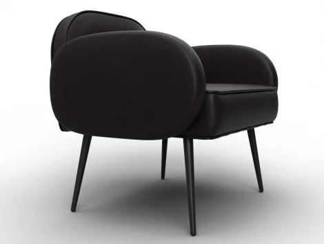 Кресло Лига-086 (Фанера/Металл/Экокожа/Коричневый) Лига Диванов 132433