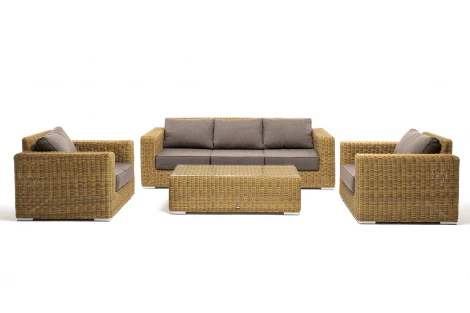 Лаунж-зона из искусственного ротанга, цвет соломенный 4SIS Боно BS3C2T-4-SET