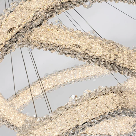 Подвесной светильник светодиодный хрустальный с пультом с регулировкой цветовой температуры и яркости Modelux MODESTYLE MS.5003.800.600.400 CR