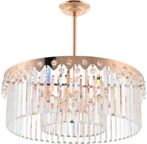 Потолочная люстра хрустальная на штанге Arte Milano Sorrento-8909 378909/8/300/580 GD (220V)