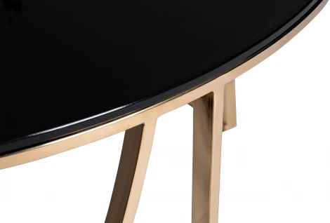 Стол журнальный стекло черн./золото d90*45см Garda Decor арт.13RXCT3104-GOLD