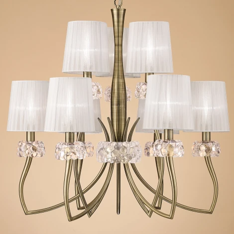 Подвесная большая люстра Mantra Loewe 4730 (220V, на цепи)