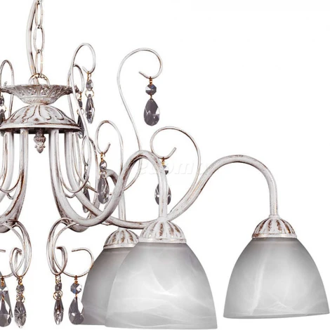 Люстра подвесная Day&Night, 6 плафонов, белый с золотом и прозрачным