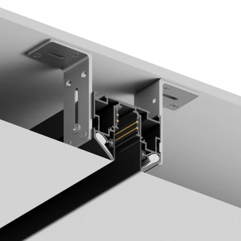 Шинопровод магнитный встраиваемый под натяжной потолок 48В 3м, черный Hesby Lighting ElDeko HSBL_0186
