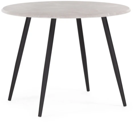 Деревянный стол Notta Абилин 100х76 мрамор светло-серый / черный матовый 507220