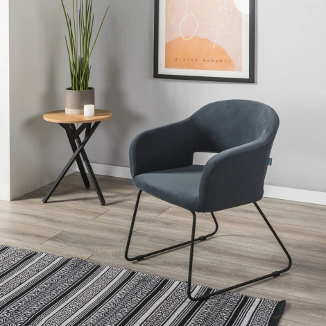 Кресло Oscar Diag grey/Линк R-Home арт.410118143h_Diaggrey_черн