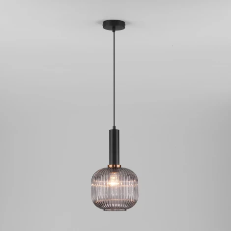 Подвесной светильник Eurosvet Bravo 50182/1 дымчатый (220V, на проводе, шар)