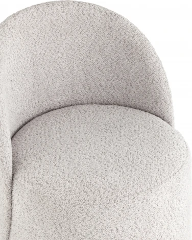 Пуф Loreen вращающийся букле светло-серый Stool Group (арт.УТ000039106)