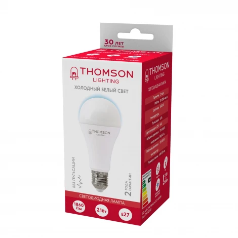 Лампочка светодиодная белая груша E27 11W Thomson A65 TH-B2350