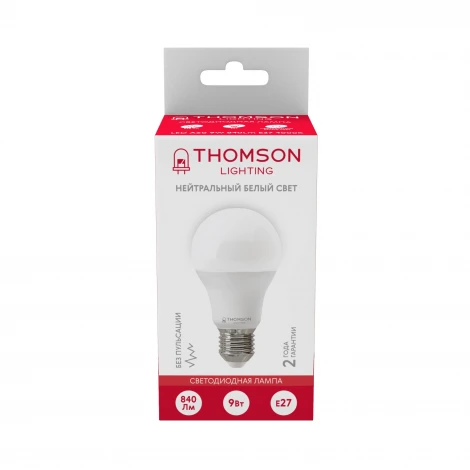 Лампочка светодиодная белая груша E27 9W Thomson A60 TH-B2004