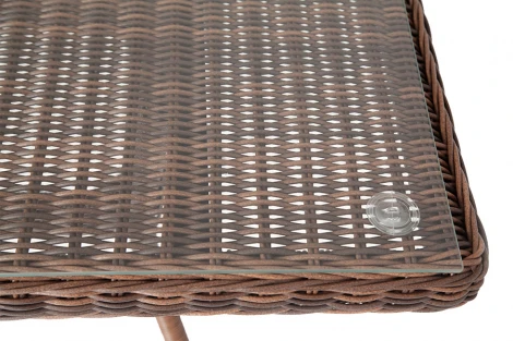 Плетеный стол из искусственного ротанга 200х90см, цвет коричневый 4SIS Латте YH-T4766G-2 brown