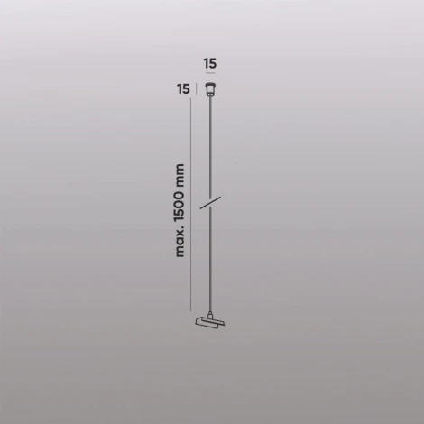 Механический подвес для трека Denkirs Smart Base TR2126-BK 1.5м, черный, алюминий (на тросе)