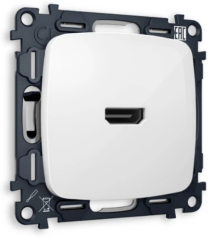 Розетка HDMI (белый глянец) Ambrella Volt QUANT MO114010