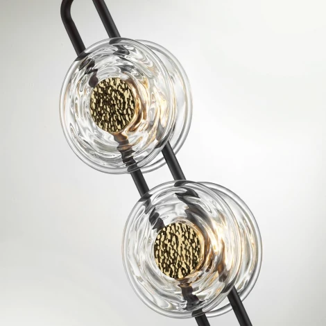 Торшер Odeon Light Magnet 5407/23FL черный/золотой/металл/стекло LED 23W 3000K 1940Лм (220V, выключатель, круглые)