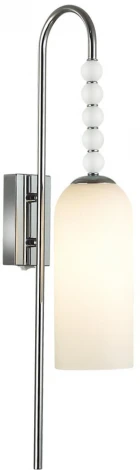Бра с выключателем Lumion Tracy 8270/1W хром/белый, металл/стекло Е14 1*40W 220V