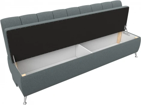 Диван кухонный прямой Кантри (Серый/Рогожка) Лига Диванов арт.123747