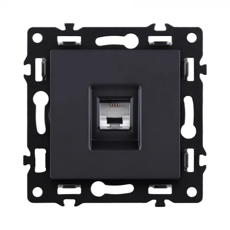 Розетка телефонная RJ11 черный Kollinger Asthetik AS-019BK