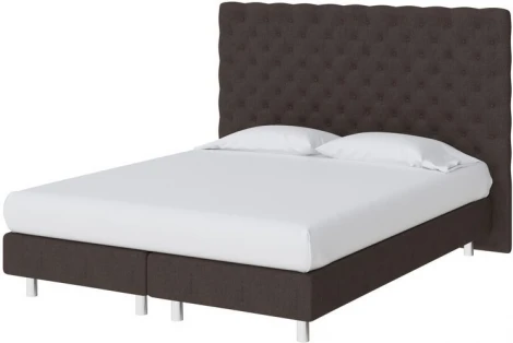 PROxSON Кровать Paris Boxspring Lift (Ткань: Рогожка Тетра Брауни) 160x200