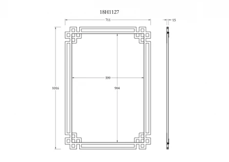 KFE1270 Зеркало в металлич.раме цвет золото 71*102см Garda Decor