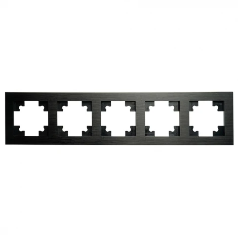 Рамка на 5 постов (черный) Stekker Катрин 50028