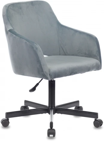 Кресло Бюрократ CH-380M голубая сталь Italia 21 крестовина металл черный