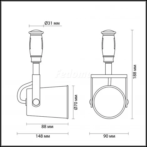 Трековый светильник Odeon Light Flexiblack 3629/1