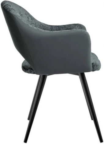 Стул Bruno серый шенилл с экокожей с поворотным механизмом Bradex Home арт.RF 0676