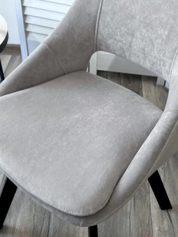 Стул ASP, 360 град. поворот. B22 Серый, велюр / черный каркас, М-City