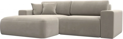 Диван угловой Лига-036 НПБ Классик левый угол (Бежевый/Микровельвет) Лига Диванов арт.121364L