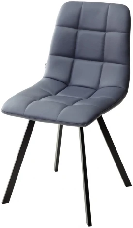 Стул CHILLI SQUARE HK017-09 серо-черничный, PU / черный каркас М-City
