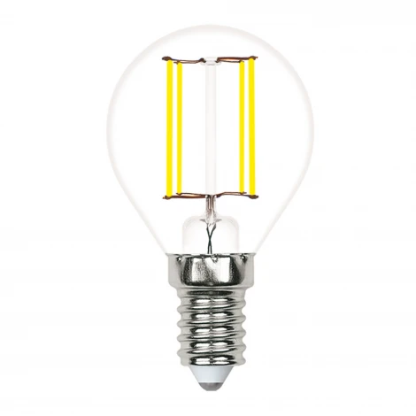 Лампочка светодиодная филаментная Volpe LED-G45-SLF LED-G45-6W/4000K/E14/CL/SLF