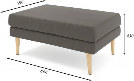 Банкетка Arsko Корс 1 каменный велюр