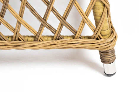 Обеденная группа плетеная, цвет соломенный 4SIS Эспрессо-80 L ECL2T1-3-SET