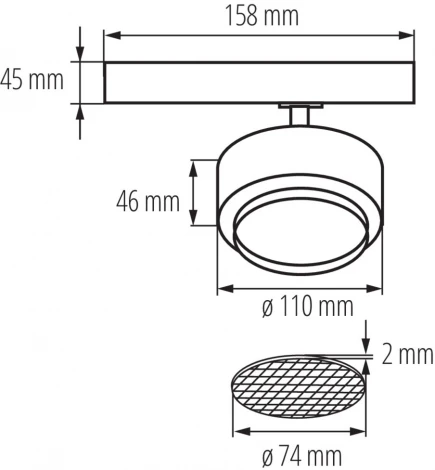 Трековый светильник трехфазный светодиодный Kanlux BTL 35657 (220V)