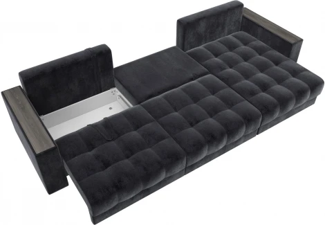 Диван угловой с декором Лига-049 НПБ Лонг Лига Диванов (Велюр) арт.128313