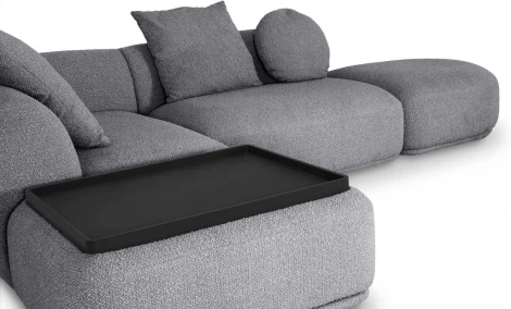 Диван Fabro ОГОГО (арт.853891), (Букле,Ткань/Темно-серый)