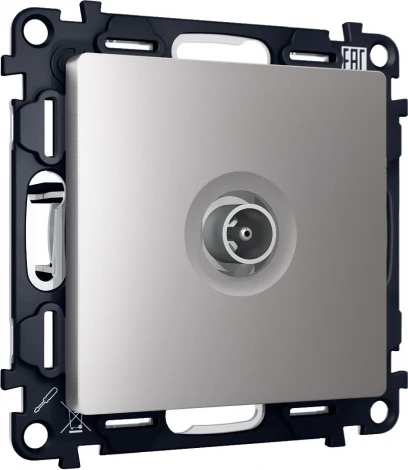 Комплект механизма Ambrella Volt TV розетки оконечной ALFA MA513010 Сталь матовый 50-870 MHz 1dB QUANT