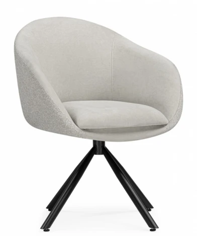 Обеденный стул Woodville Бартон (Металл, Ткань/Черный) арт.621839