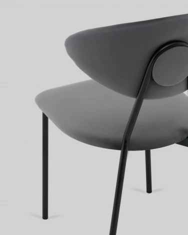 Стул обеденный Квинси велюр темно-серый Stool Group арт.УТ000041637