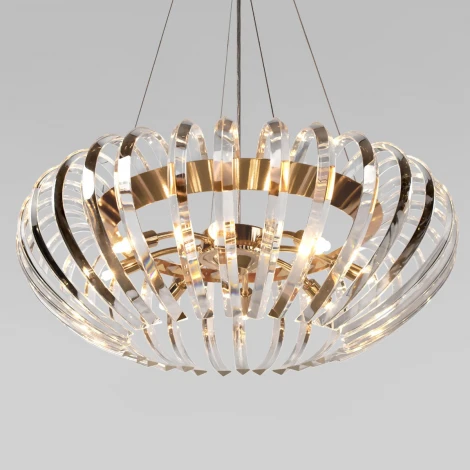 Подвесная люстра Loft It Dakota 10300/600 French gold (220V, хрусталь, на тросе)