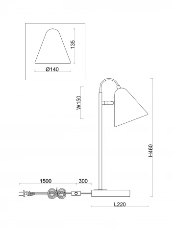 Настольная лампа Freya Falke Market FR8001TL-01WG