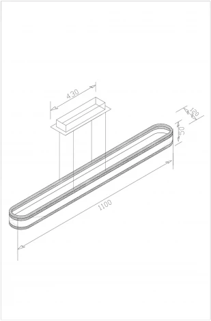 Подвесной линейный светильник светодиодный LED*96W Moderli Leuch V1921-PL