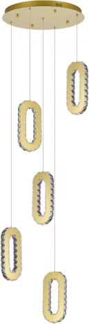 Подвесной светильник каскадный ST Luce Allungo SL6506.203.05 Золотистый/Золотистый, Прозрачный LED 5*9W (220V, на проводе)