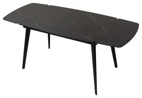 Обеденный стол M-City ELIOT 120 MATT BLACK MARBLE SINTERED STONE/ BLACK