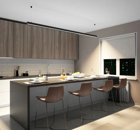 Подвесной линейный светильник светодиодный IP44 Denkirs DK9254-BK