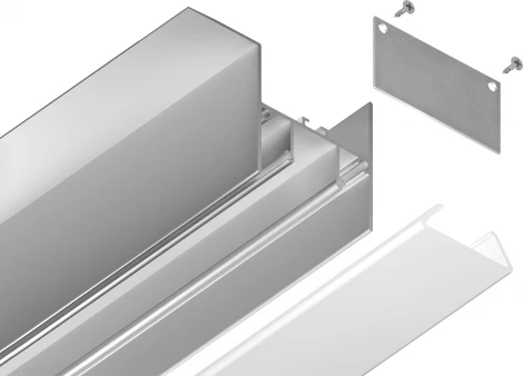 Алюминиевый профиль для натяжного потолка для светодиодной ленты до 12мм Ambrella Illumination GP4050AL